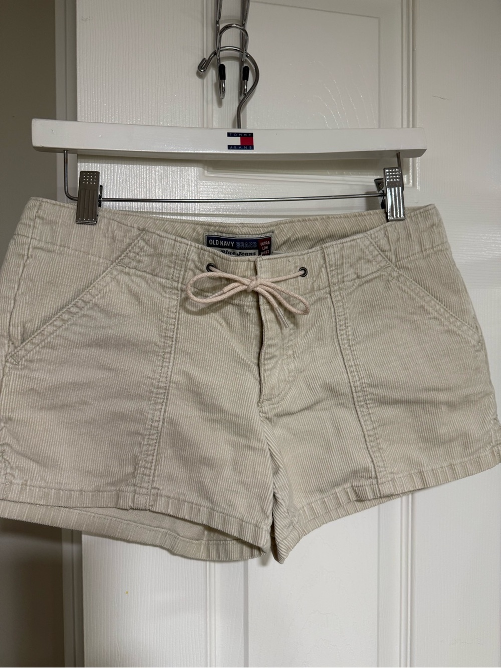 Old Navy Cream Corduroy Drawstring Shorts
